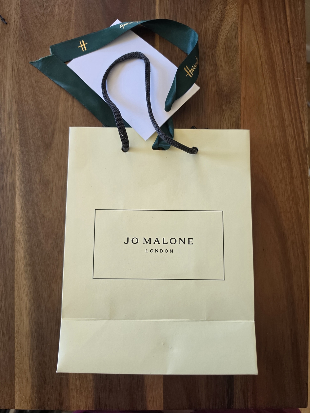 Jo Malone London Shopping Bag with Harrods Ribbon & Tag